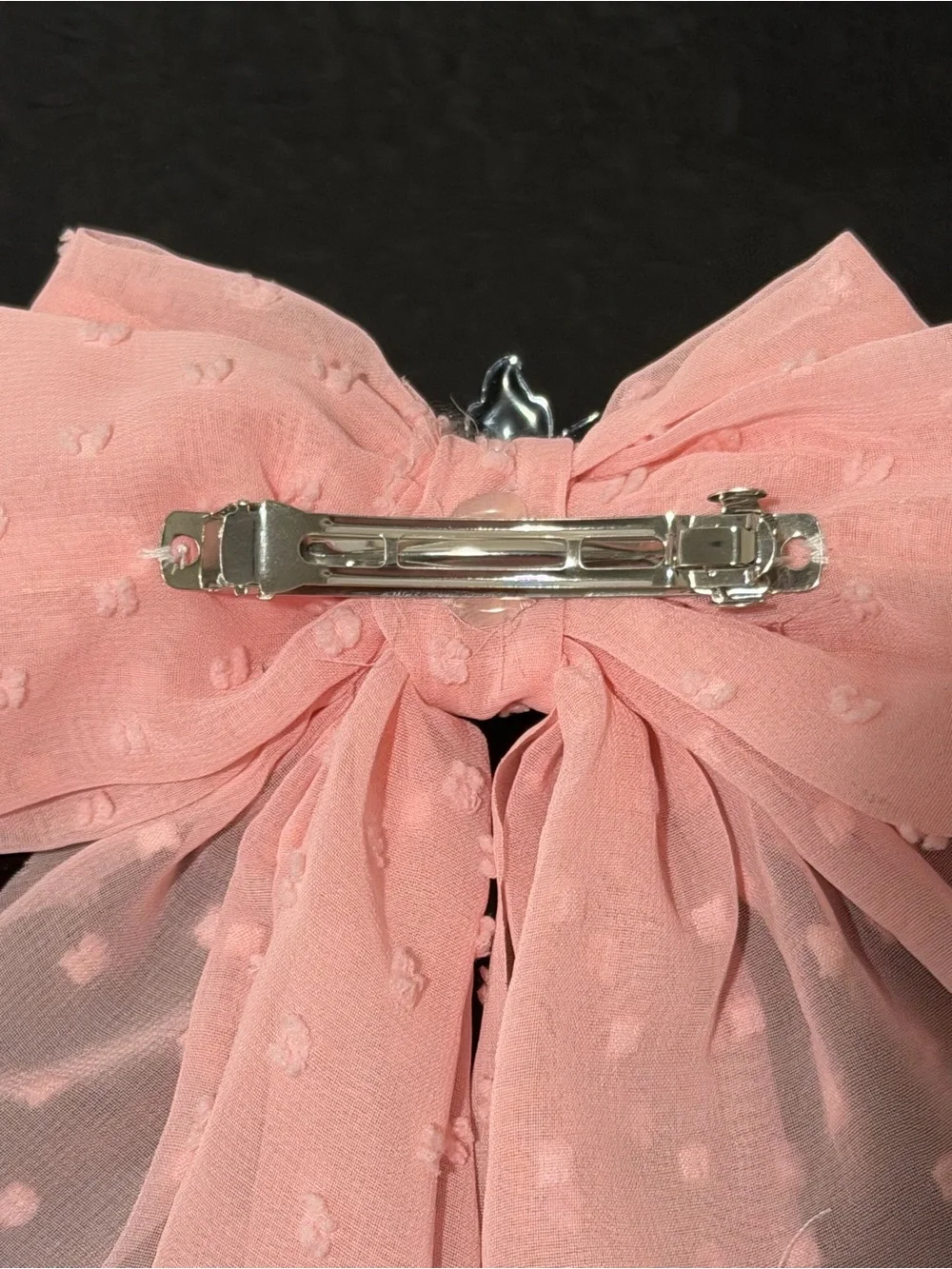 Pink Fabric “Marie” Bow Hair Clip